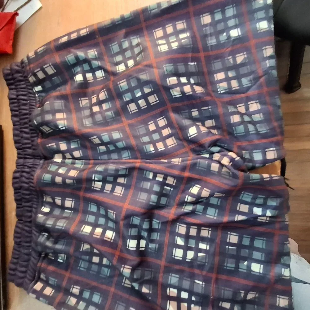 Freshhoods Blue and Brown Plaid Lounge Pants